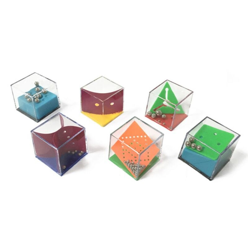 24Pcs Decompression Puzzle Toy Gravity Balance Bead Set Mini Labyrinth Cube Various interesting little game Plastic