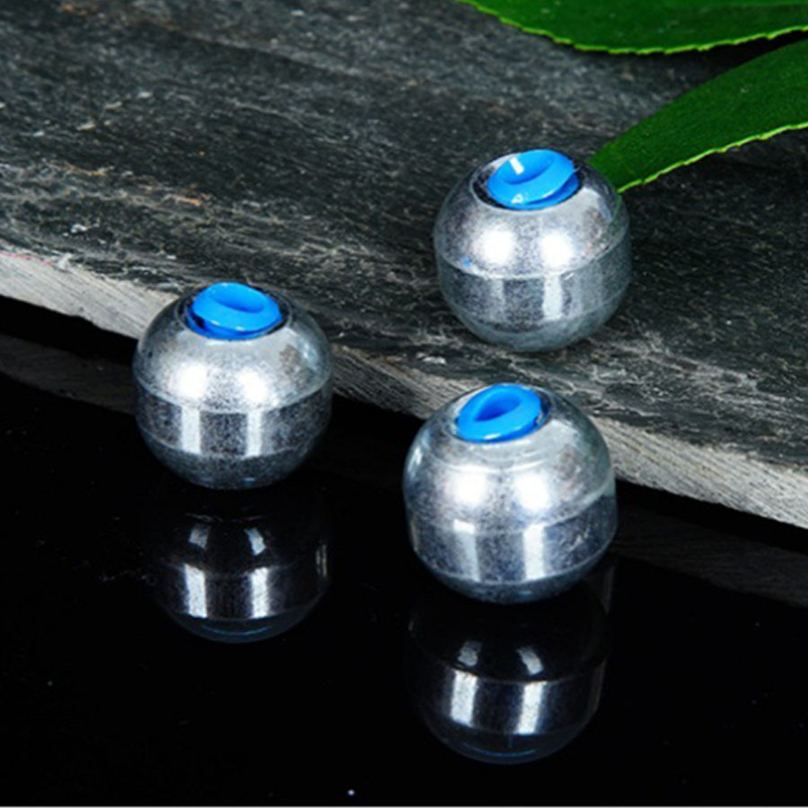 Plomo de pesca con forma de bola, aparejos de pesca, accesorios de pesca, 25g, 30g, 40g, 50g, 60g, 80g, 2 uds.