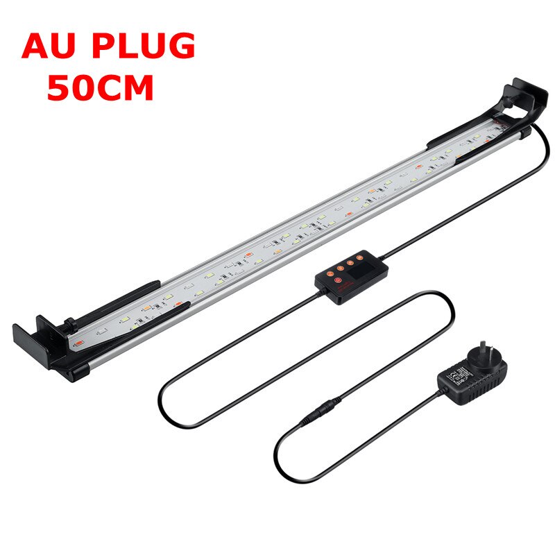 Led Licht Aquarium Led Verlichting Fish Tank Lamp 22-72Cm Verstelbare Aquatic Plant Lampen Rgb Decoratie Professionele Afstandsbediening lichten: AU PLUG 50CM
