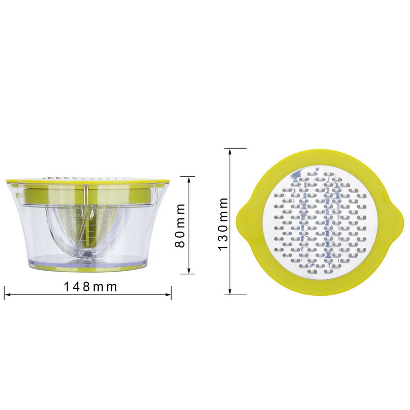 Handmatige sapcentrifuge 4 in 1 multifunctionele citroenpers sinaasappel-citruspers met -in maatbeker groente-fruit handpers