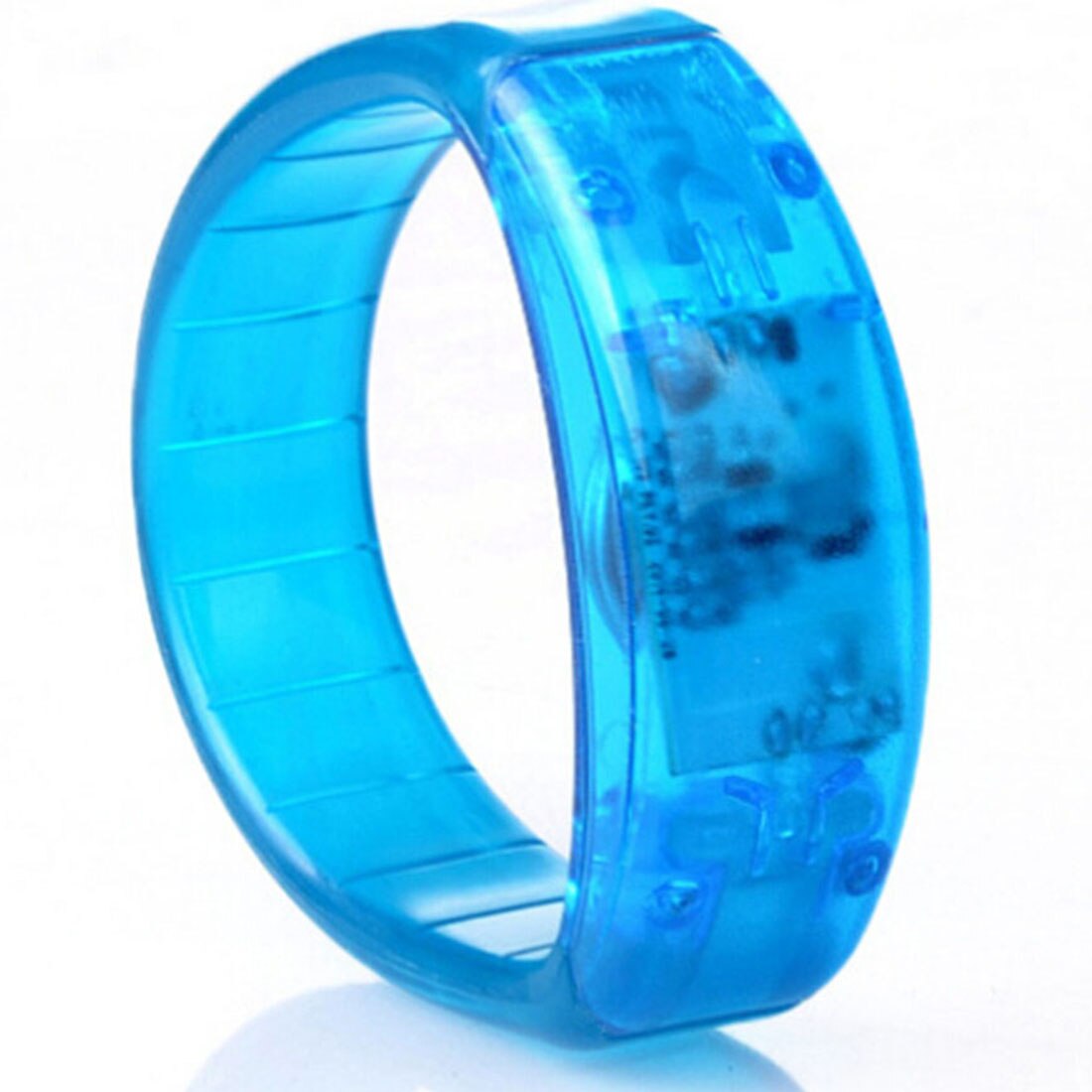 LED Flashing Bracelet Sound Controlled Light Up Bracelet Activated Glow In Dark Flash Bangle Luminous Bracelet For Party: blue