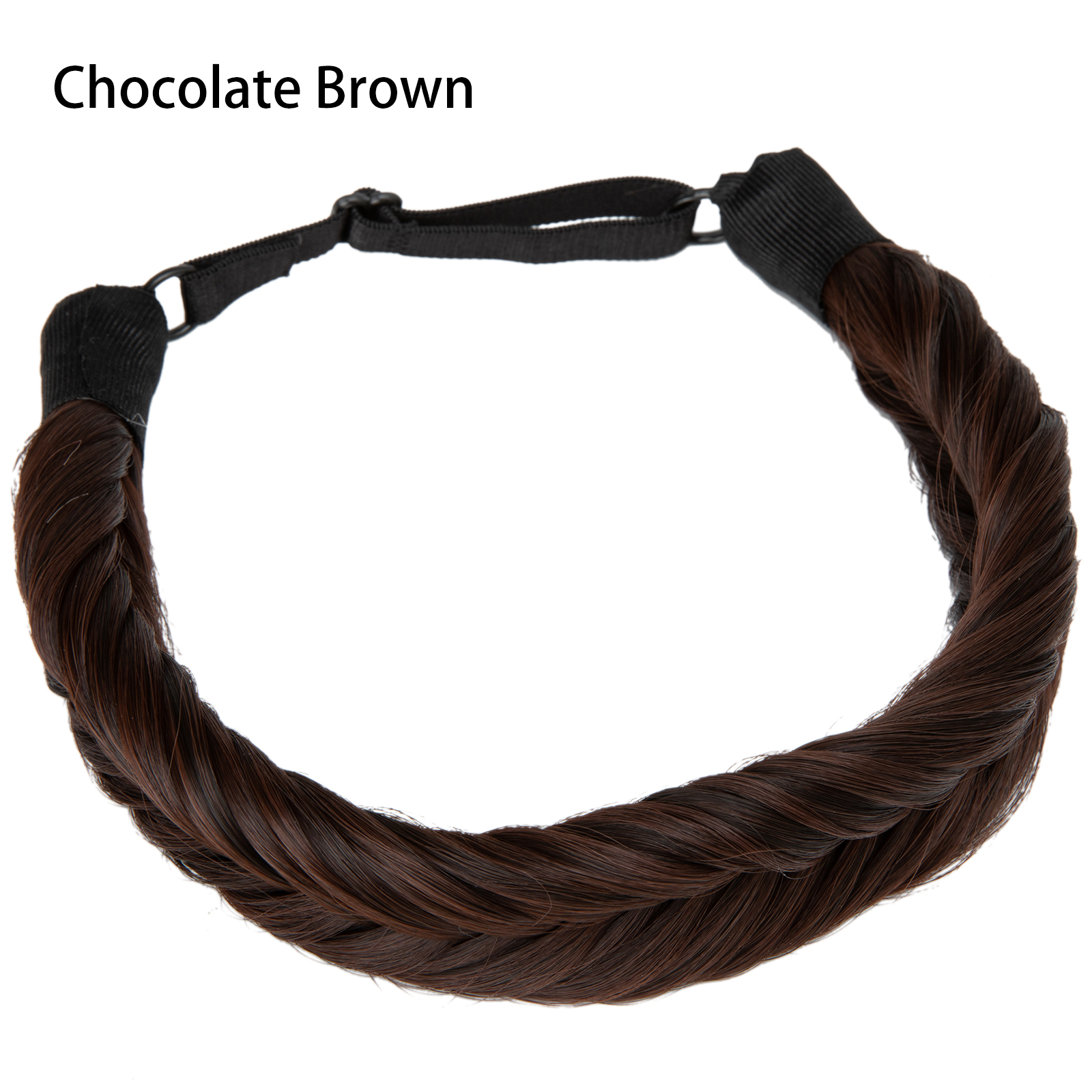 SARLA-Diadema sintética con trenzas de cola de pez para mujer, pelo con cinturón ajustable, diadema trenzada, estilo bohemio, postizos de peinado
