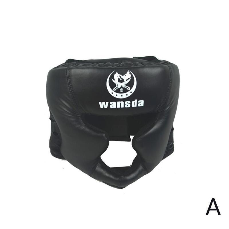 Gesloten Boksen Hoofd Protector Sparringhelmet Mma Muay Thai Kickboxing Brace Hoofdbescherming Boksen Helm: A