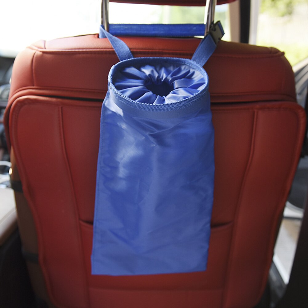 Storage Dustbin Sundries Holder Washable Car Trash Bag Back Seat Organizer Hanging Container Oxford Cloth Garbage Can Portable