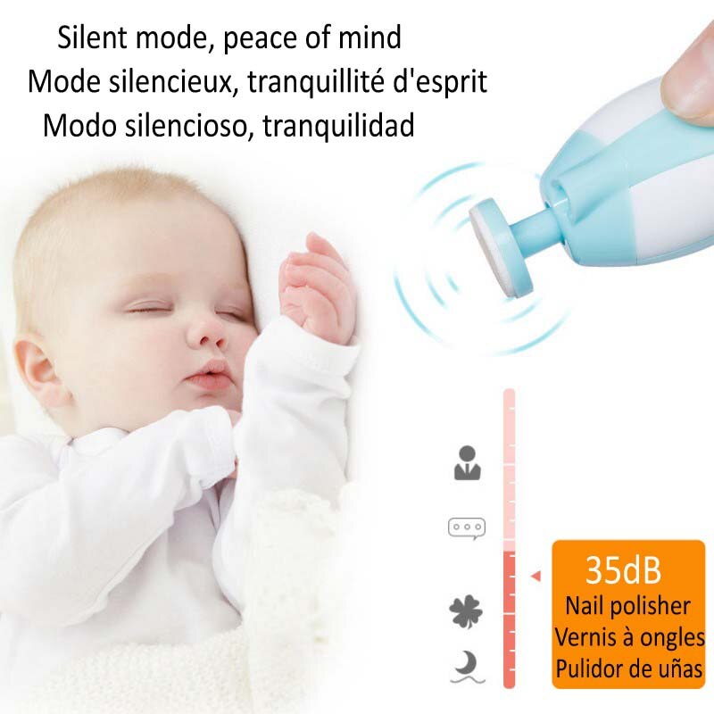 Electric Nail Trimmer For Newborn Baby Portable Newborn Nail Care Set Infant Kids Manicure Set Manicure Quiet Nail Trimmer ZXH