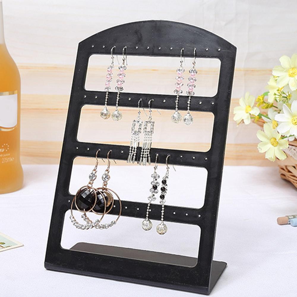 24/48 hål örhängen display hållare smycken visa rack akryl smycken arrangör halsband smycken display örhängen hållare
