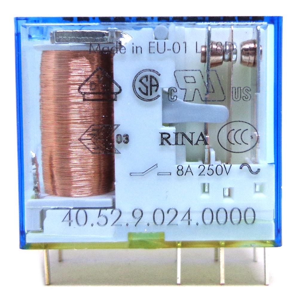 Finder relæ 40.52 / 40.61 / 40.31 12v 24v 230v 110v 48v ac  dc 8a 16a og original: 40.52 24 vdc