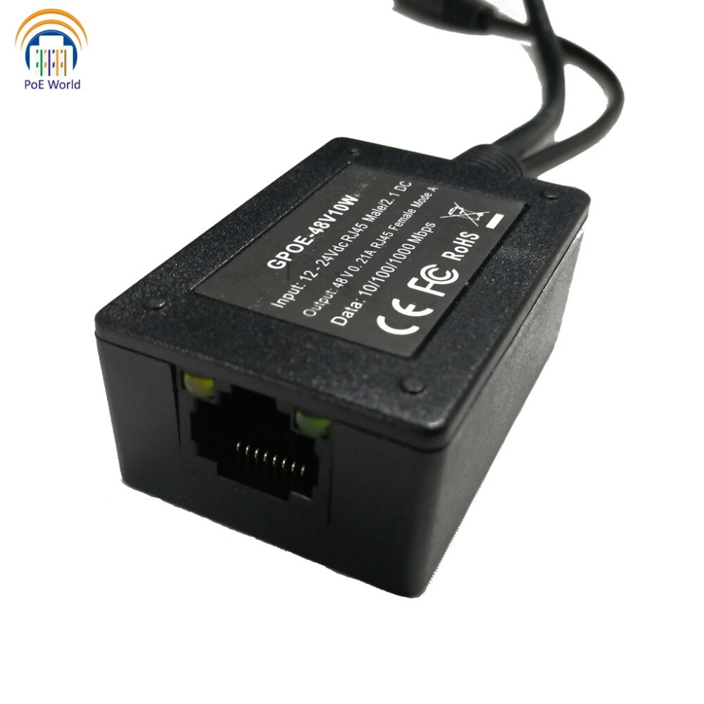 PoE Converter 10-30V DC Input Power Over Ethernet Output 48Volts PoE Converter for any 802.3af or 48V devices