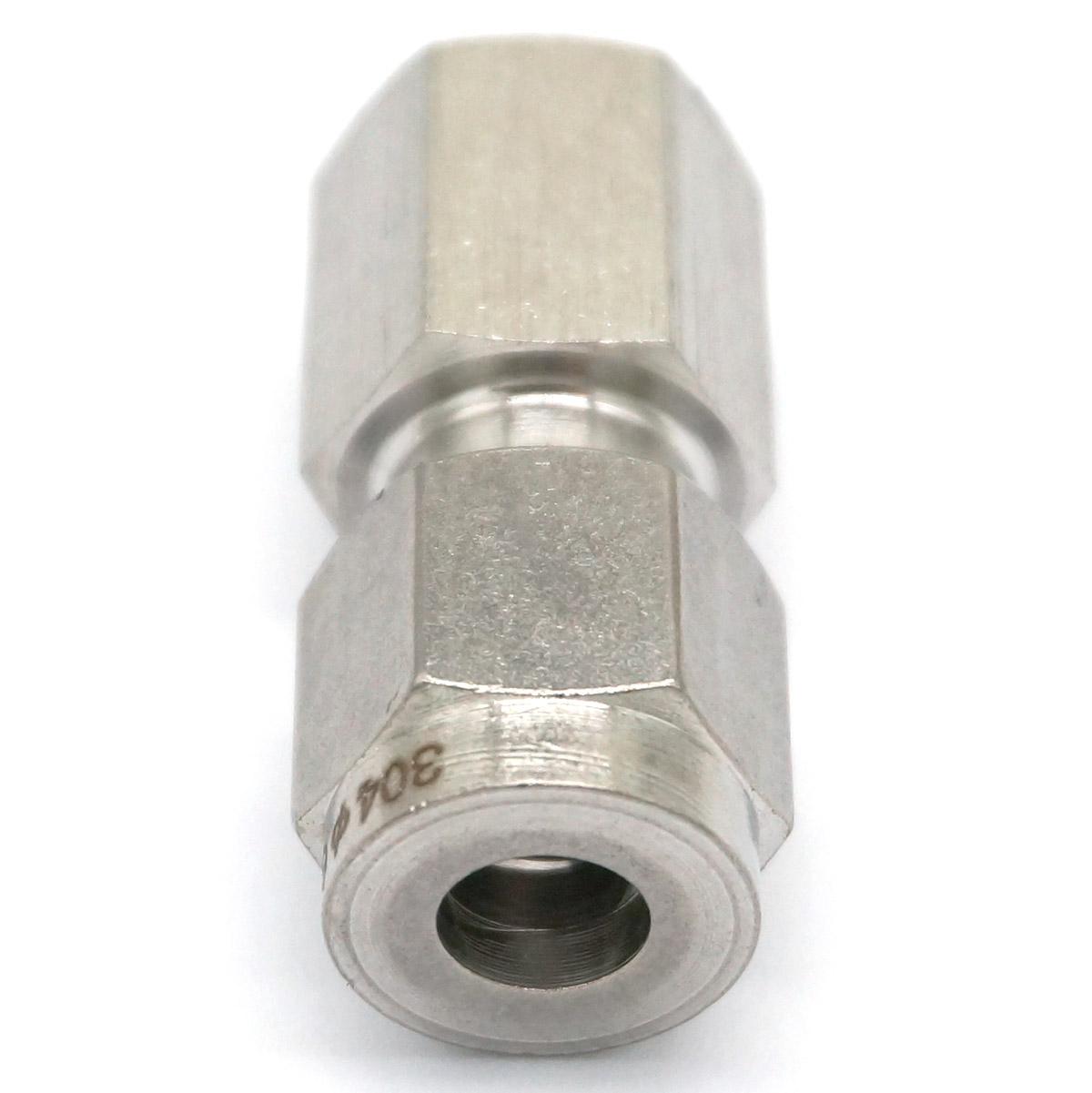 M10x1mm Metric Female to 6mm OD Tube 304 Stainless Steel Pipe Compression fitting Union Connector