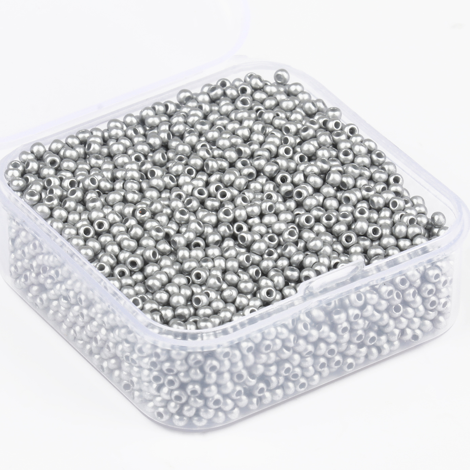 4000 pièces/boîte 2mm breloque perles de rocaille en verre tchèque entretoise perles en vrac pour Bracelet fait à la main collier fabrication de bijoux résultats fournitures: GRIS