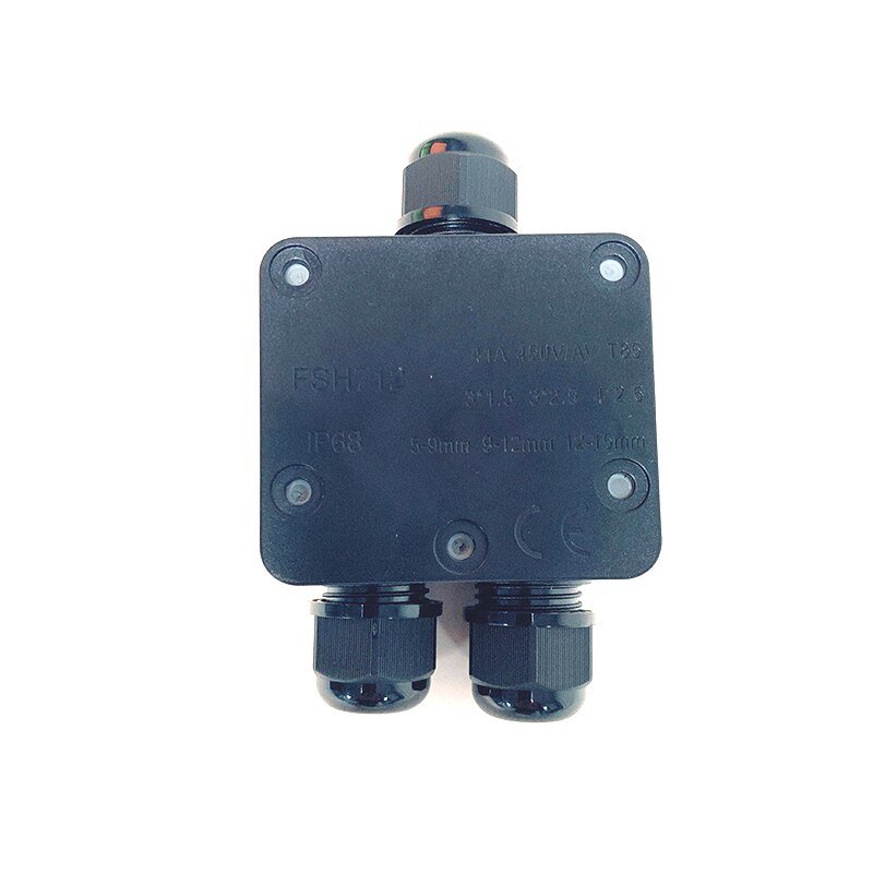 3 Way Waterproof Junction Box IP68 4/5/6pin 4-14mm Electrical Cable Wire Connectors 24A 450V External Electrical Junction Box