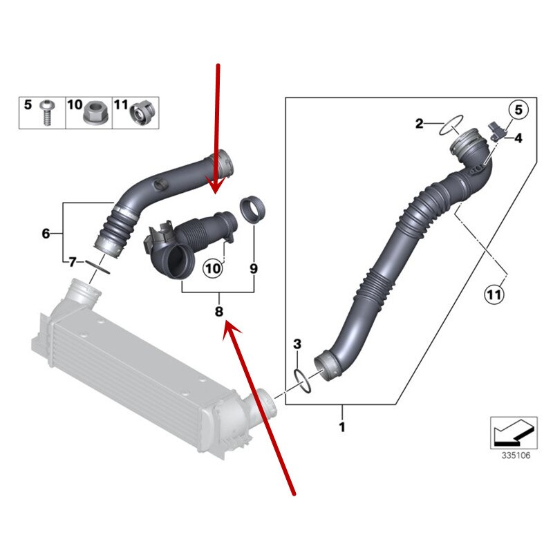 Intake Pipe for TT 1.8T with 225PS Air Intake Hose AL-02-SI Silicone
