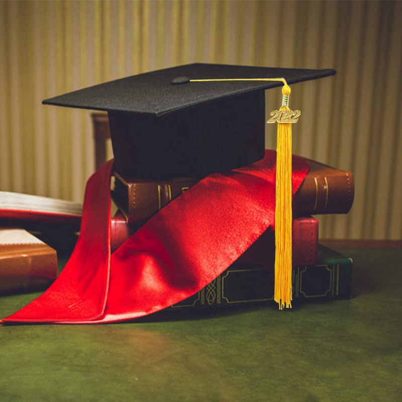 20Pcs Grad Graduation Tassels Graduation Cap Tassels Graduation Hat Decoration Tassel with 2022 Year Gold Date Charms