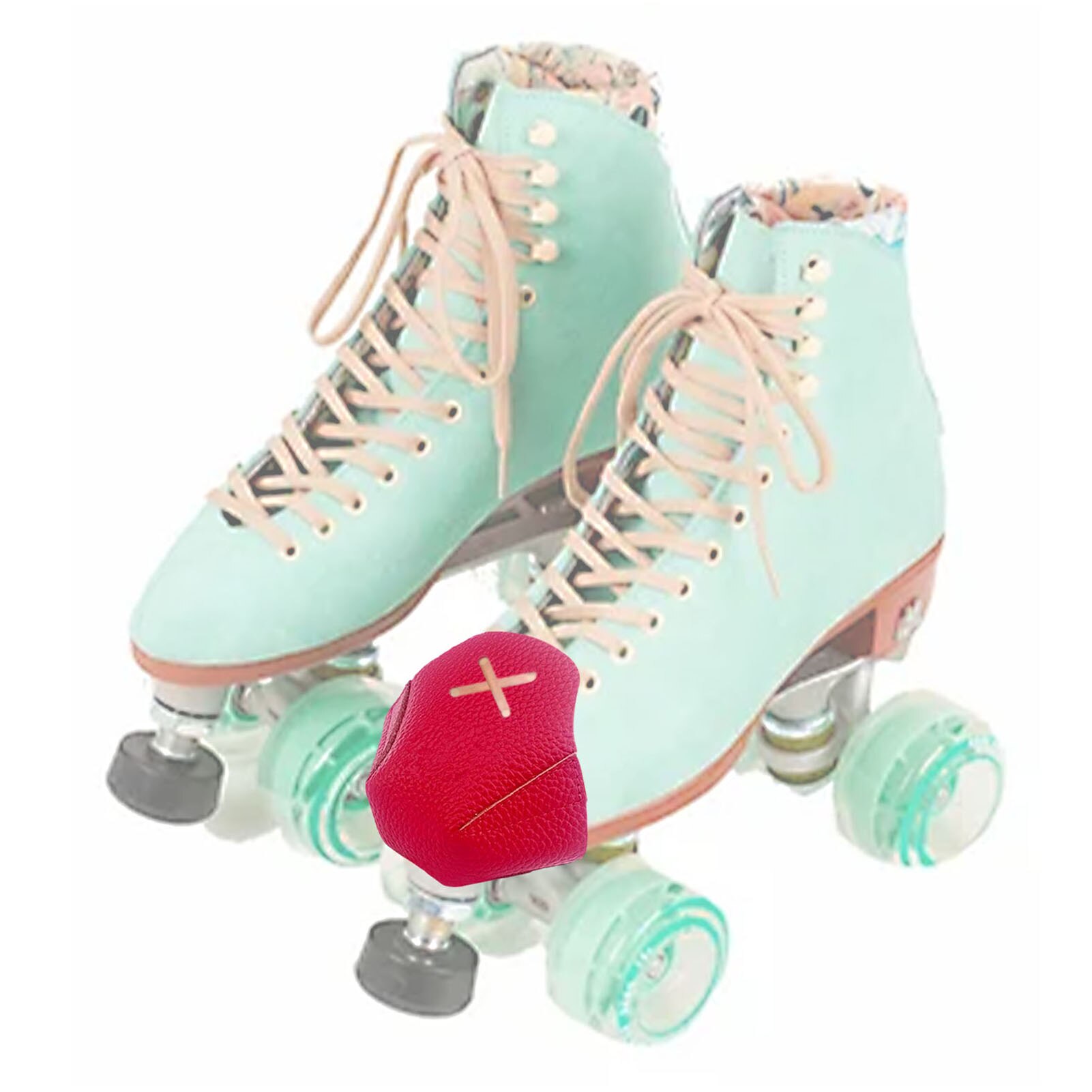 1 Pair Toe Cap Guards Protectors PU Leather Roller Skate Toe Cap Protectors With 4 Holes For Roller Skate Outdoor Training Gym