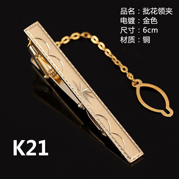 Goldron-pince à cravate classique pour hommes, pince à cravate en alliage pour collier en émail de , Pin au mètre, Business: K21