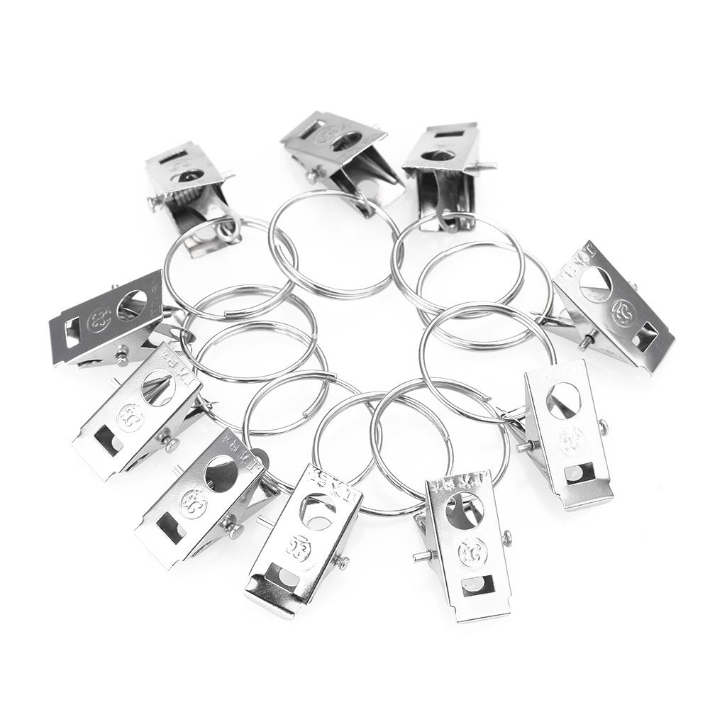 10 Stuks Metalen Gordijn Gordijn Staaf Clips Klem Oogjes Ringen Universele