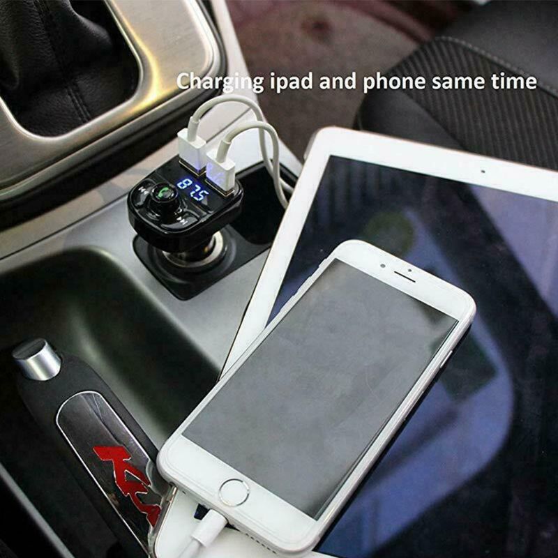 neue Bluetooth in-Auto Drahtlose Absender MP3 Radio Adapter Auto Bausatz Doppel USB Auto