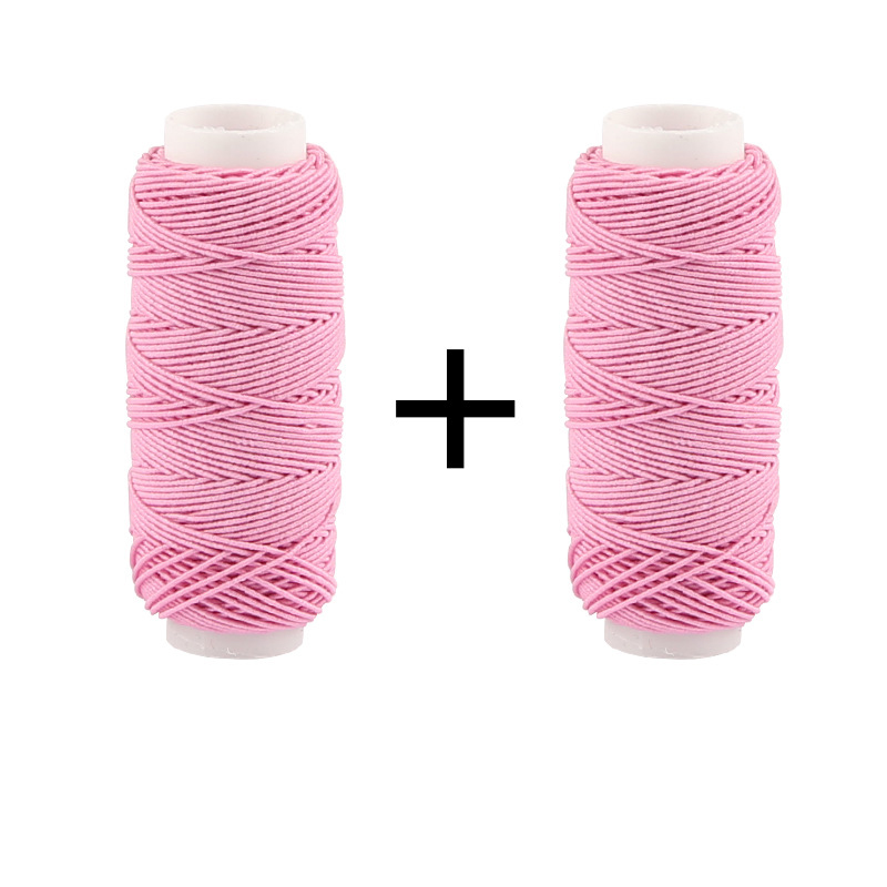 30MLong 5mmWide Colorful Elastic Threads For Sewing Machines 2Roll Set Embroidery Sewing Threads Hand Sewing Thread Craft Set: Light Grey