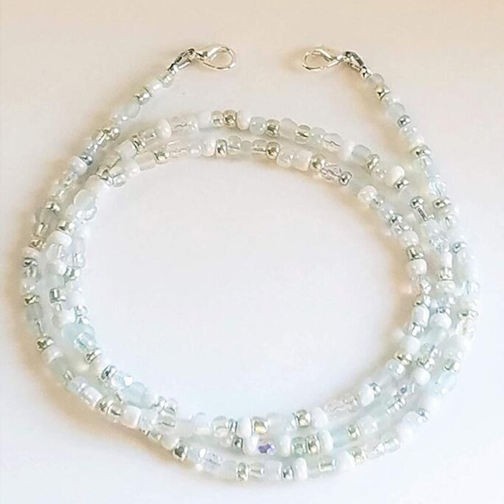 Cadena Bohemia para mascarilla para mujer, cadenas para máscara, joyería Bohemia, Gargantilla con letras, Collares coloridos: 2