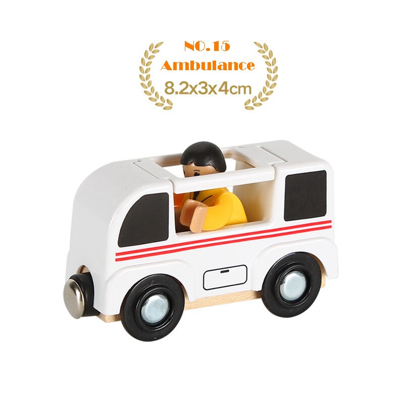 1PC di trasporto di Legno del Treno Magnetico Camion di Legno Accessori Giocattoli per I Regali Dei Bambini Fit Ferrovia Biro Tutte Le Marche Tracce Di Legno: 15