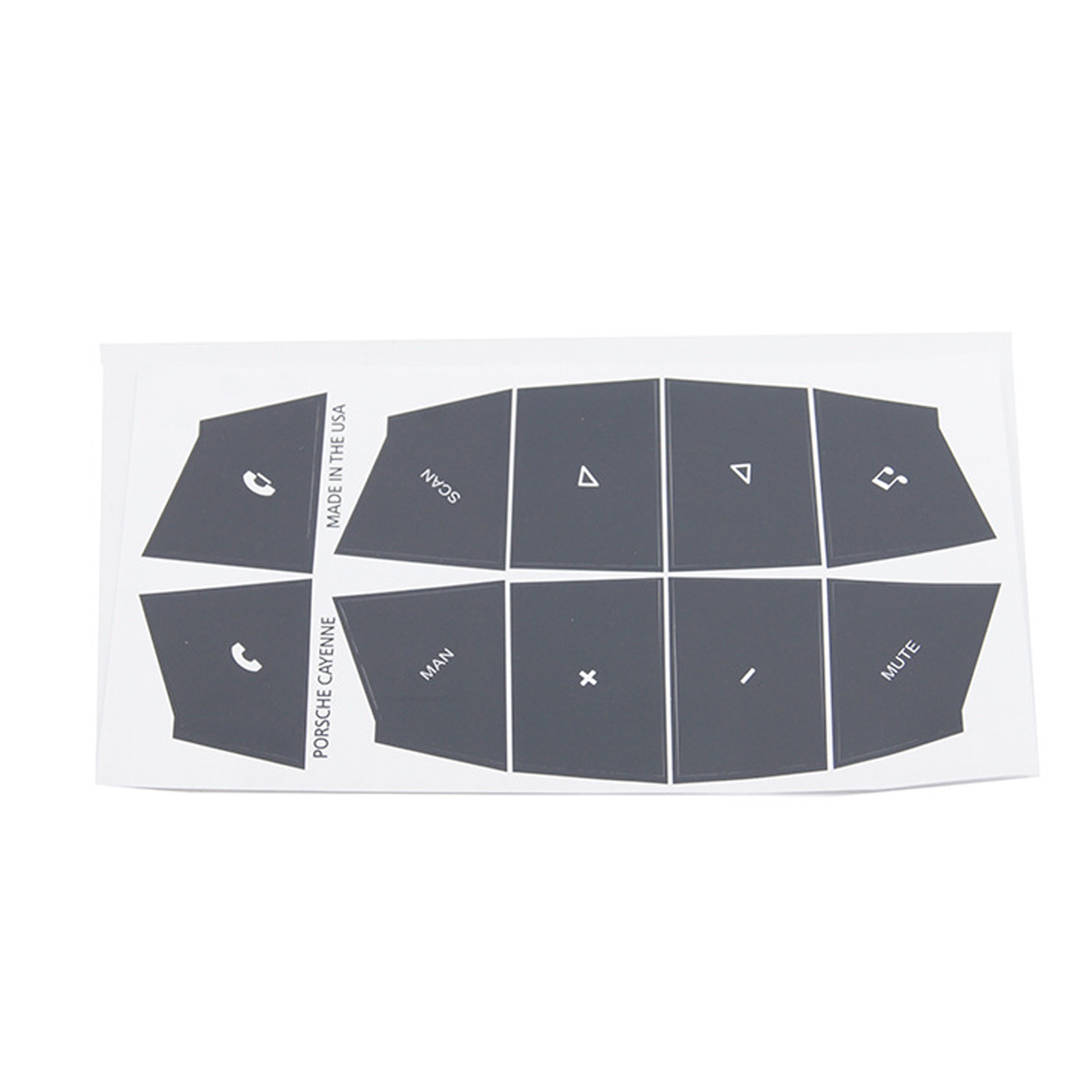 Juego de calcomanías para reparación de botones de volante de coche, pegatinas para Interior automotriz para Porsche Cayenne 2003, 2004, 2005, 2006, 1 Juego