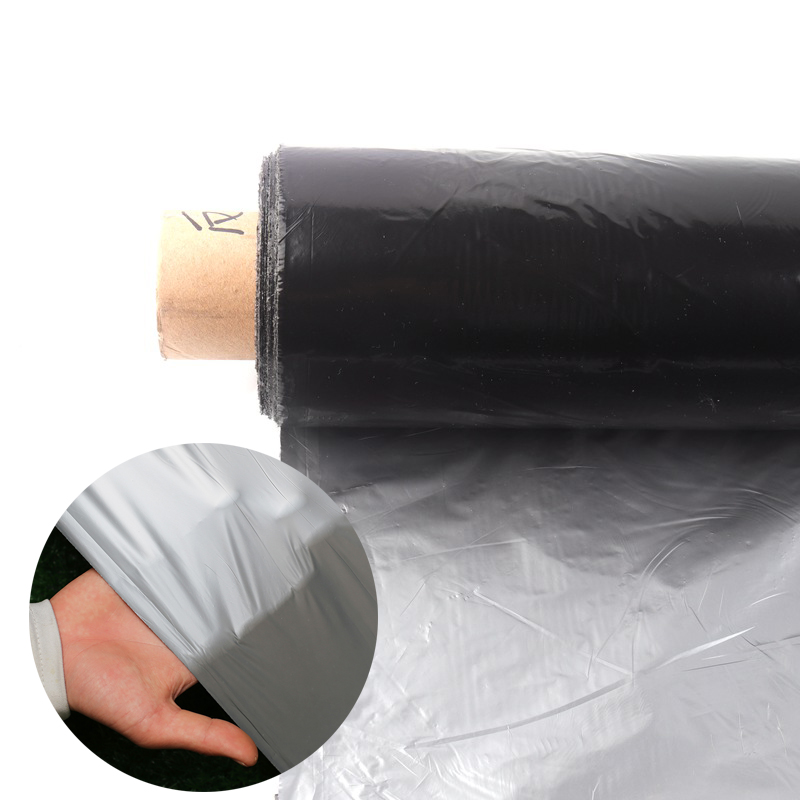 5~30M Thickness 0.012mm Agricultur Silvery Black Reflective Plastic Mulch Film Greenhouse Plant Seedlings Heat Preservation Film