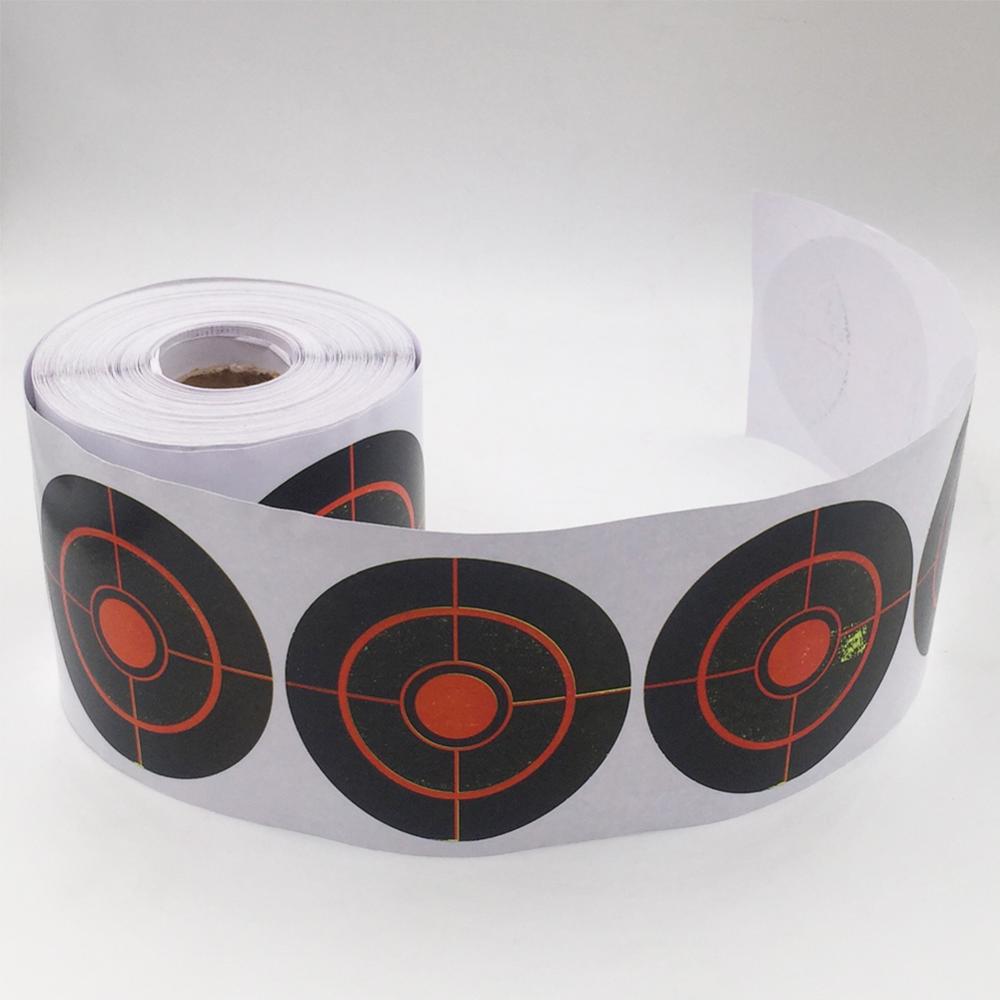 250/100 rolle Schießen Ziel Aufkleber 7,5 cm Lange Anhaltende dauerhaft Schießen Zubehör Bullseye Spritzwasser Ziel Reaktiven Aufkleber