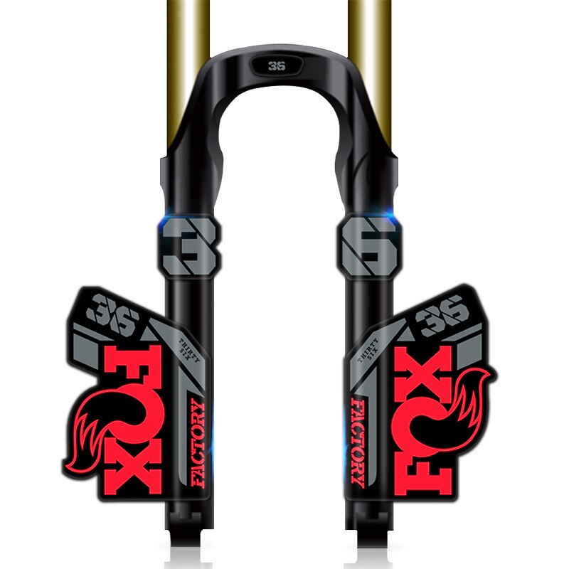 Fox Float Fabriek 36 Am Mountainbike Vork Stickers Mtb Mountain Fox Float 36 Laatste Voorvork Decals: red grey blk btm