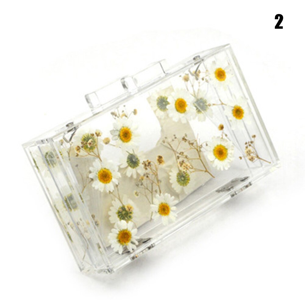 Dames avondtassen bloemen bruiloft feest handtas modieuze crossbody heldere harde transparante kettingtas 18*5*11cm