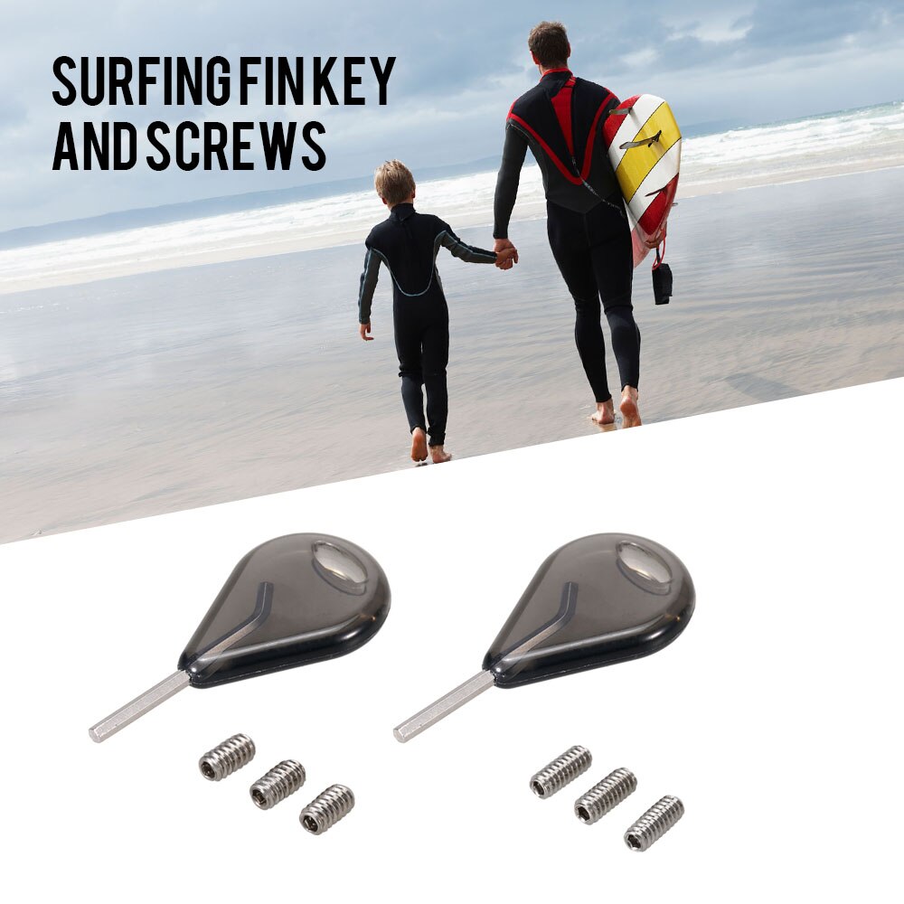Surfebrett finneskruer 9mm/12mm 3 for fcs finner ekstra finn nøkkel finneplugg skrue bytte skrue vannsport