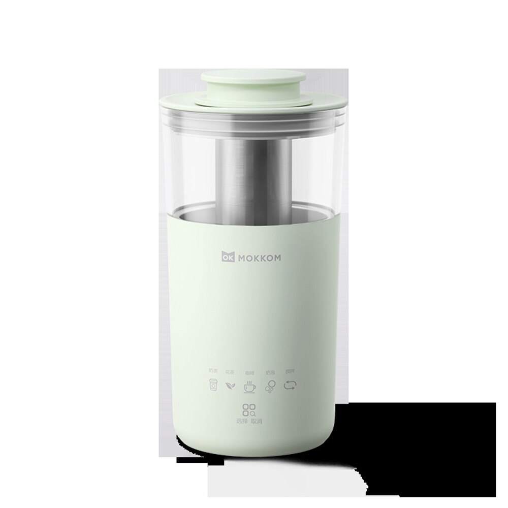 Portable Electric Coffee Maker Multifunctional Milk Tea Machine Automatic Milk frother Home and kitchen Blender Tea maker 220V: green / EU