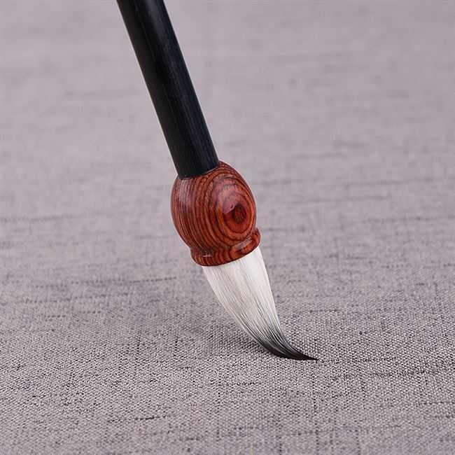 Chinese Painting Calligraphy Brush Woolen Purple Rabbit Hair Chinese Brush Short Peak Calligraphy Painting Practice Art Brush