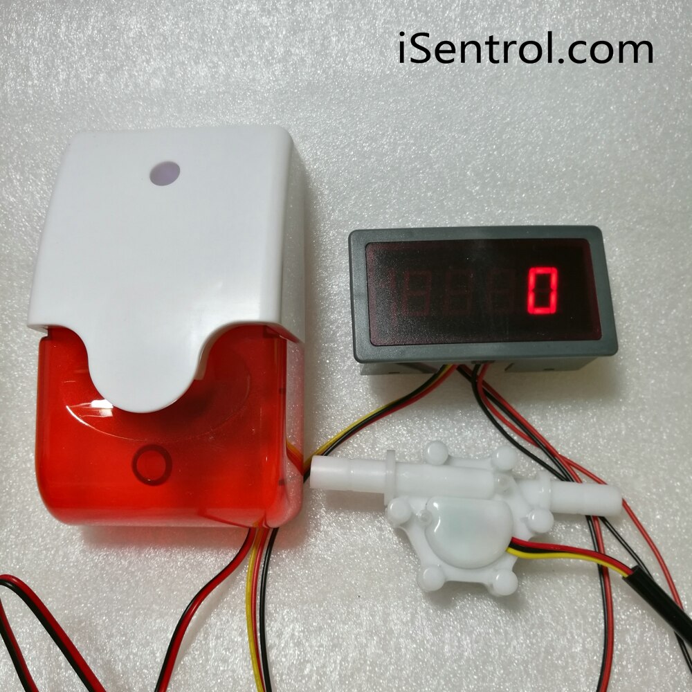 US308MT Flow Rate Meter Alarmer USN-HS10PA 1-10L/min POM hall effect water flow sensor CE certificate iSentrol Electronics