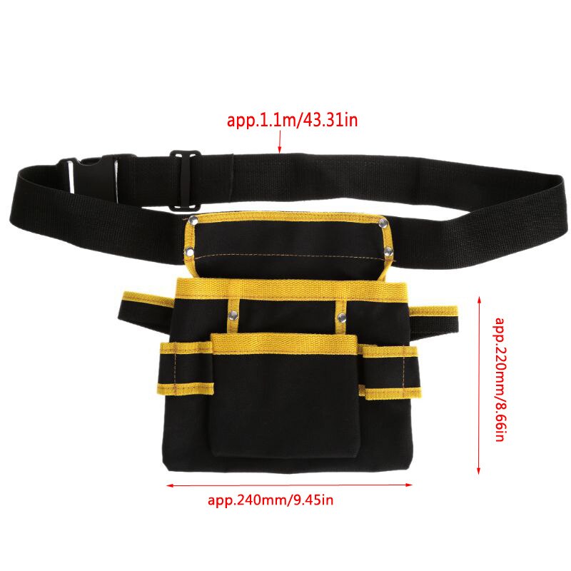 Electrician Drill Tool Bag Waist Pocket Pouch Belt Storage Holder Maintenance Kit: 800736