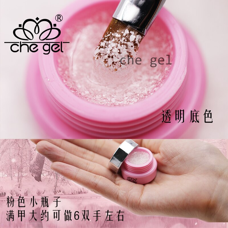 Beauty xmas 3g che glitter snöflinga klar färg gel blötläggning led uv nagellack manikyr gel gör själv salong tips