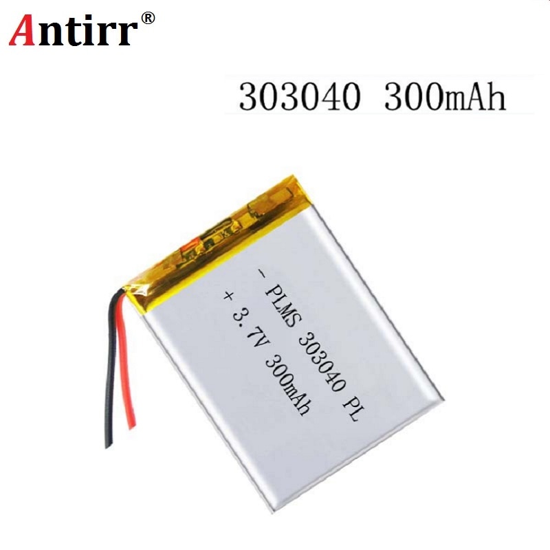 Fornitore della cina di Antirr fabbrica OEM 303040 3.7v lipo rc batteria 300mah per rc li polimero ottavino elicottero GPS MP3 MP4 strumenti