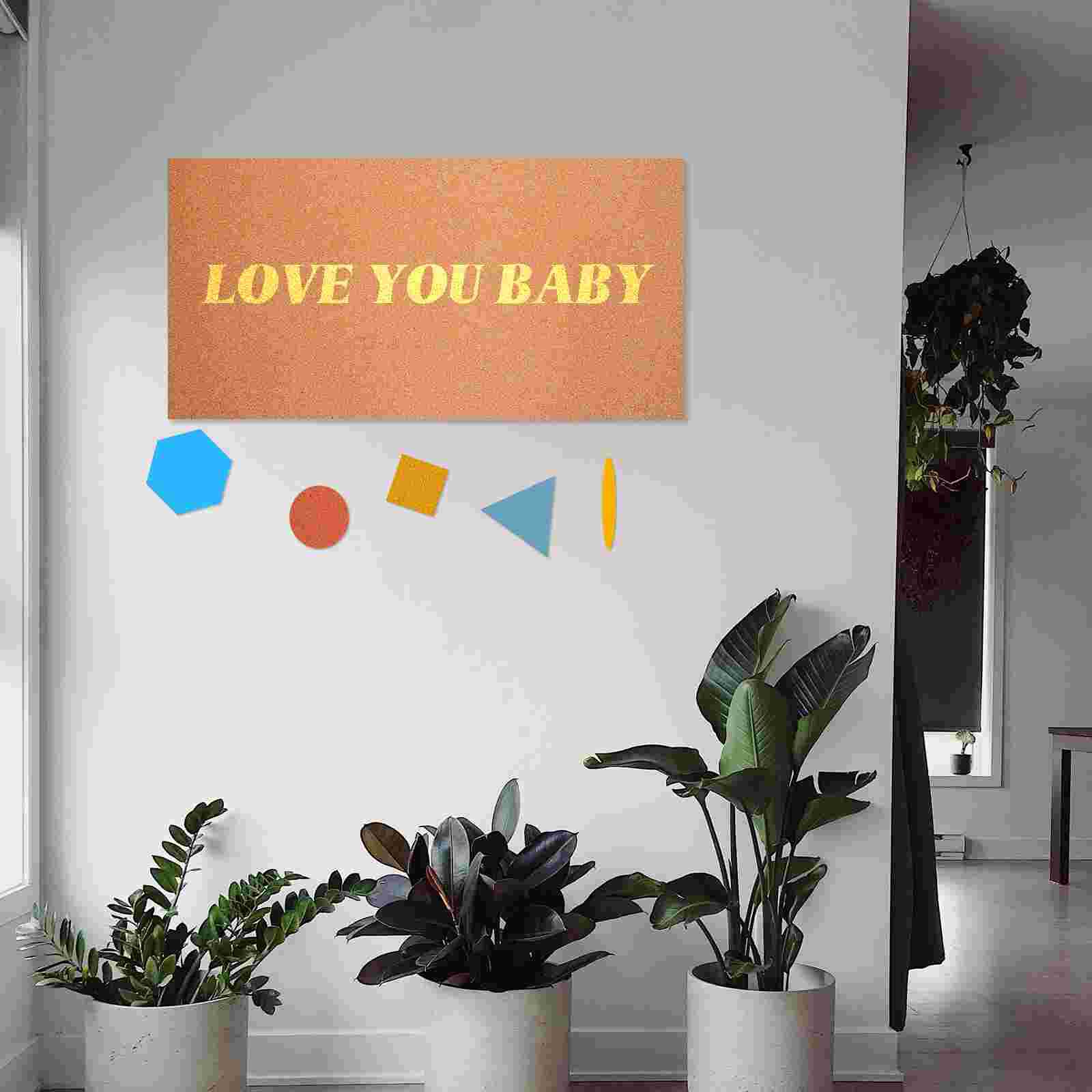 1 Set of Cork Message Board Cork Bulletin Wall Sticker Practical Notice Board