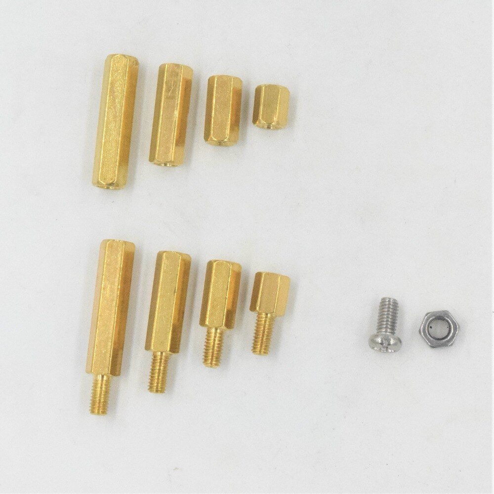 120 st mässing  m3 sexkantsstångsavstånd mutter skruv avstängning avstängd diverse  m3 * 6 /  mm  / 8mm / 10mm/15mm