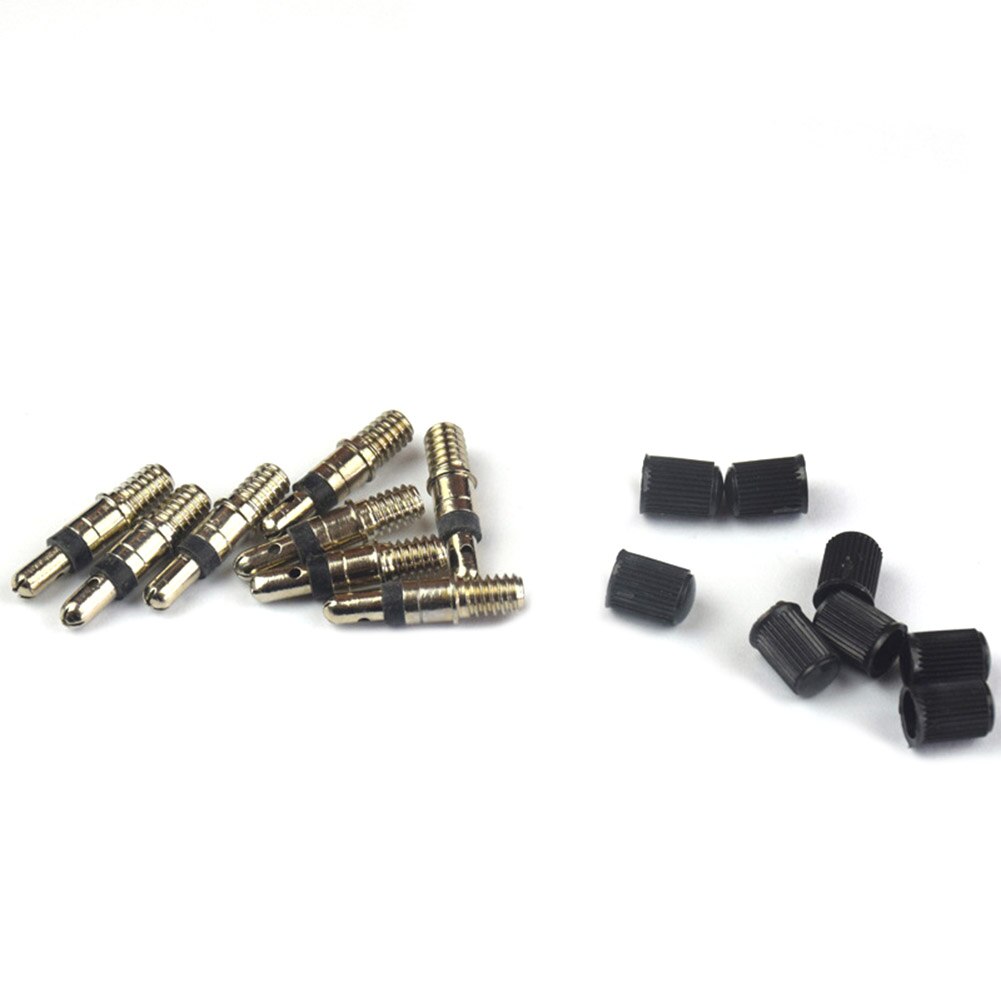8Pcs Koperen Ventiel EP2 Engels Dunlop Bossen Ventiel Cores Met Caps Voor Fiets Binnenband Mtb Racefiets buizen Reparatie Band Onderdelen
