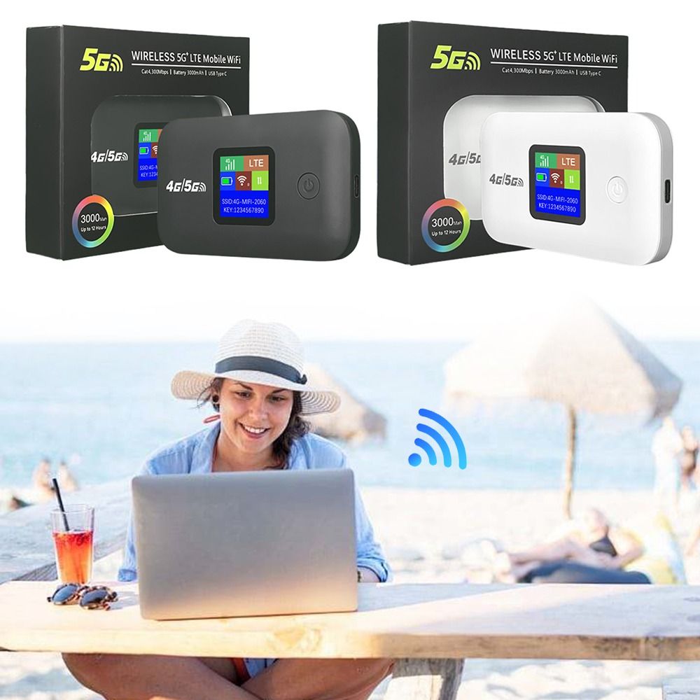 4G/5G Mobile WiFi Router Supports All SIM Cards Strong Signal Pocket WIFI Small Mobile WiFi Mobile Broadband LCD MIFI Hotspot
