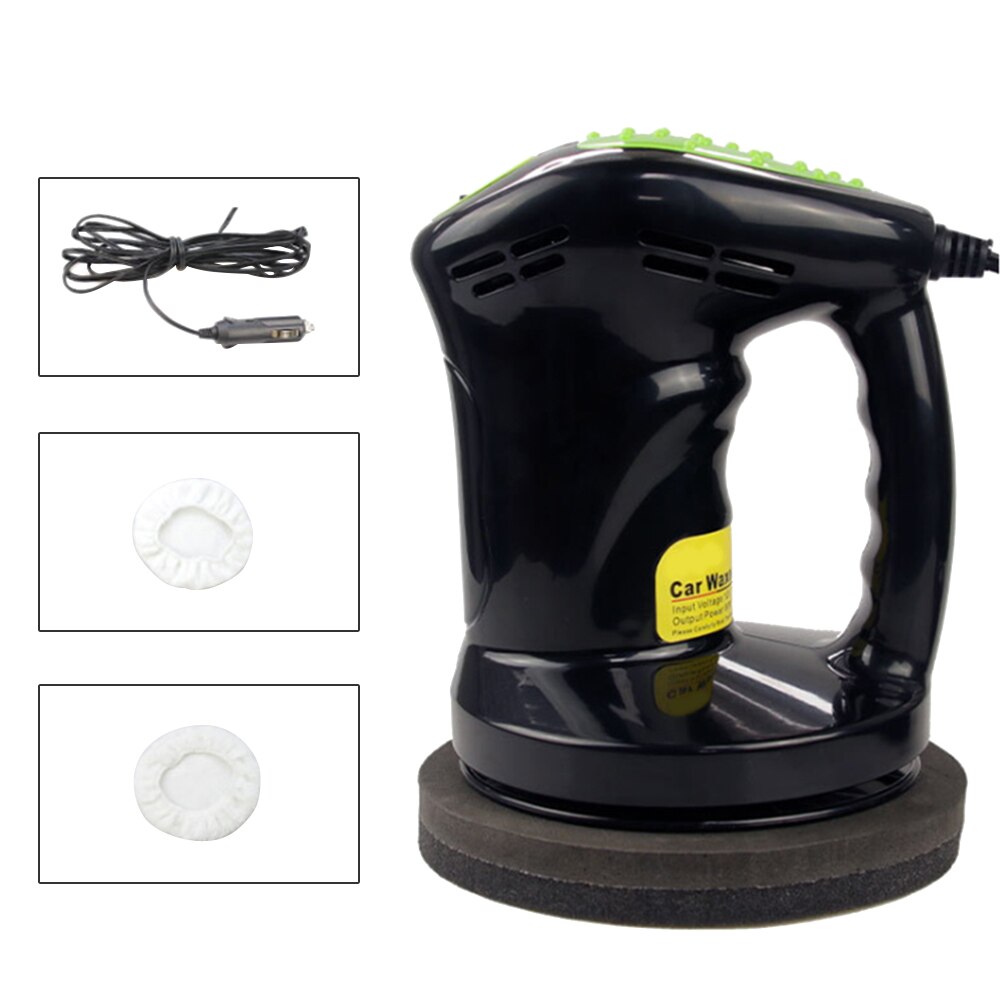 Máquina pulidora de coche DC12V 80W, herramienta eléctrica de alta velocidad, pulidora de cera 150x150x200mm: Black