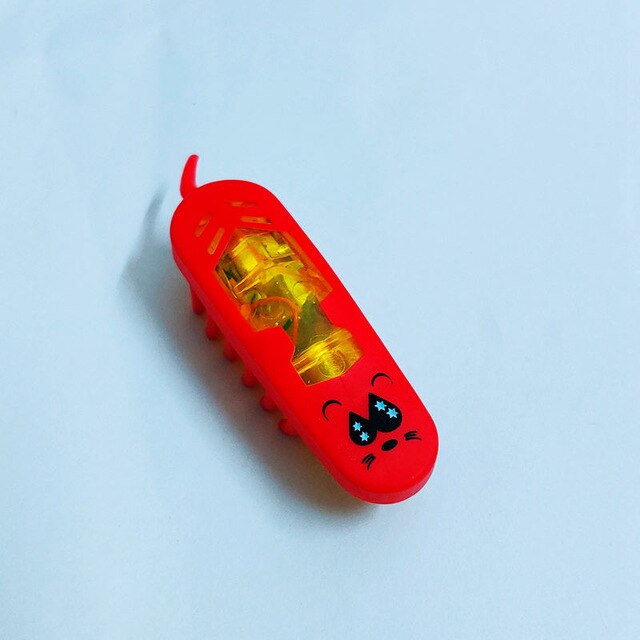 Värisevä kissanlelu, lady bug, cat bug lelu, vilkkuvalla ledillä tai ilman: Punainen hiiri / Ledin kanssa