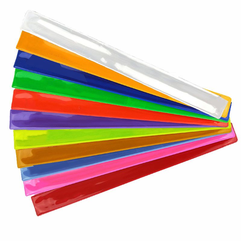 10Pc 38Cm Zichtbare Veiligheid Running Reflecterende Tape Bands Polsbandjes Spoke Reflectoren Fiets Reflecterende Armbanden Armbanden