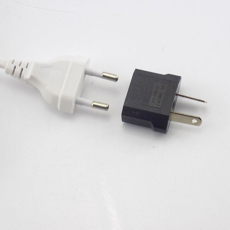 Adaptador de enchufe europeo, americano, australiano, Europeo, de viaje, conector de salida C1, 2 piezas