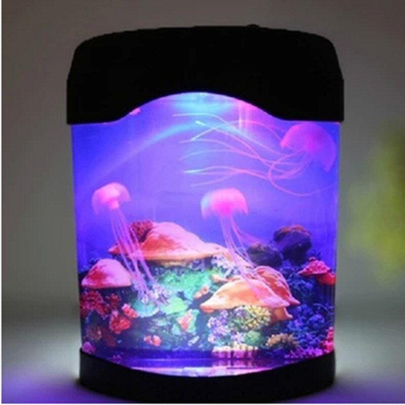 Simulatie Van Elektronische Kwallen Decoratieve Aquarium Kleurrijke Kwallen Desktop Kleine Aquarium Ornamenten Aquarium Accessoires