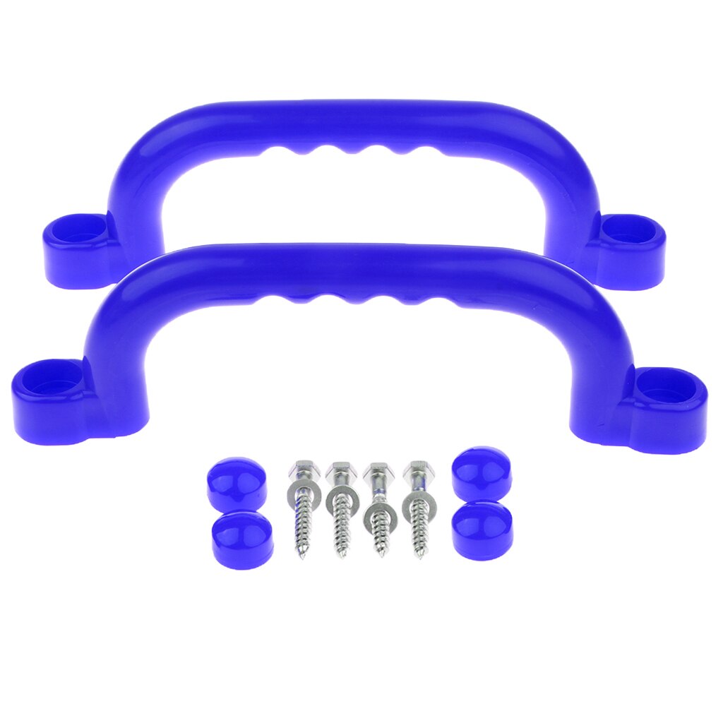 1 Paar Antislip Veiligheid Handvat W/Hardware Kits Tuin Fitness Gym Outdoor Sport Muur Klimmen Kits Speelgoed Blauw