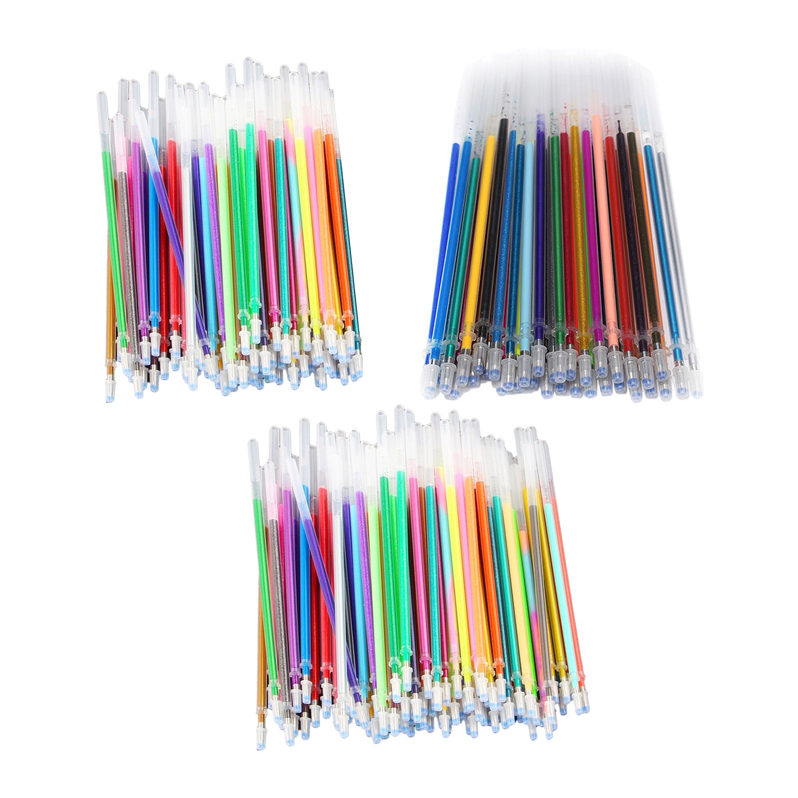 36/60/100Color Neon Gel Pen Refill Glitter Pen for Coloring Drawing Craft Marker
