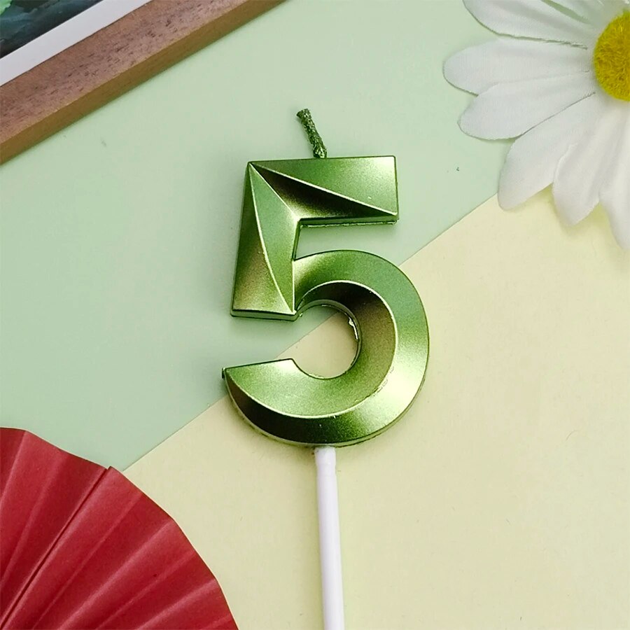 Grünes Opernhaus, digitale Kerze, alles Gute zum Geburtstag, Kuchendekoration, 0–9, verzierte Kerzen für Prinzen, Party-Veranstaltungen: Gelb