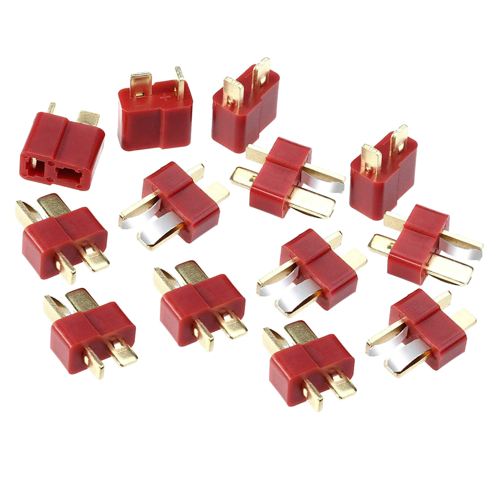 20pcs/lot T Plug Deans Connectors Male & Female DC 500V 25-50A For RC Hobby Helicopter Lipo Battery DIY Accessories