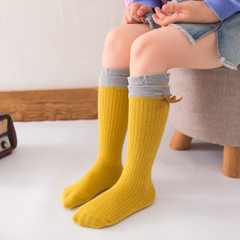 Xia Nvtong Student Socks In Canister Baby Lace Bow Cotton Children Socks 0-5 Year